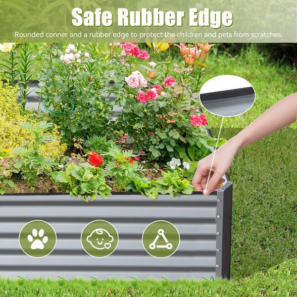 NEIGHBORHOOD SRL . GARDEN BED / I-S 新品 Sunnydaze Outdoor Square Wood Raised Garden Bed - 48-Inch