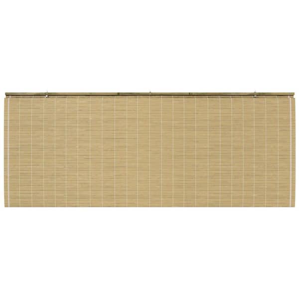 RED LANTERN Oriental Furniture Burnt Bamboo Cordless Window Shade
