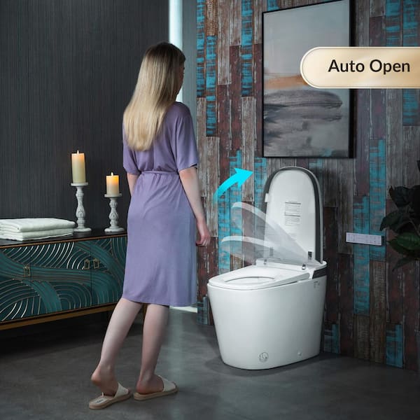 WOODBRIDGE Voice Control Smart Electric Elongated Toilet with Auto