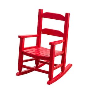 Red Wood Outdoor Rocking Chair Child's Porch Rocker (Ages 3 to 6)