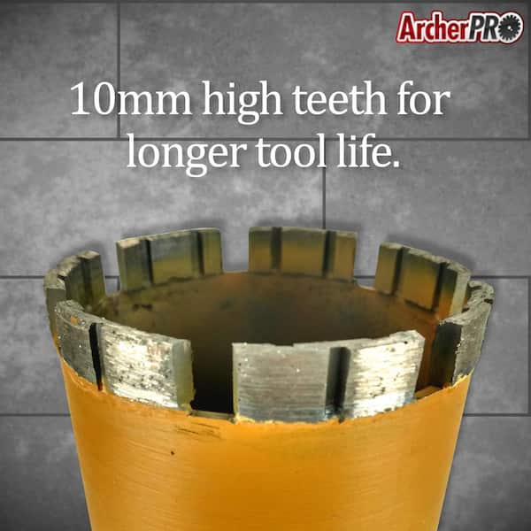Archer USA 2 in. Diamond Turbo Core Drill Bit for Concrete Drilling