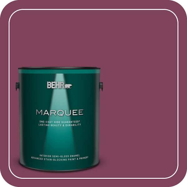 BEHR MARQUEE 1 gal. Home Decorators Collection #HDC-WR14-12 Cheerful Wine Semi-Gloss Enamel Interior Paint & Primer