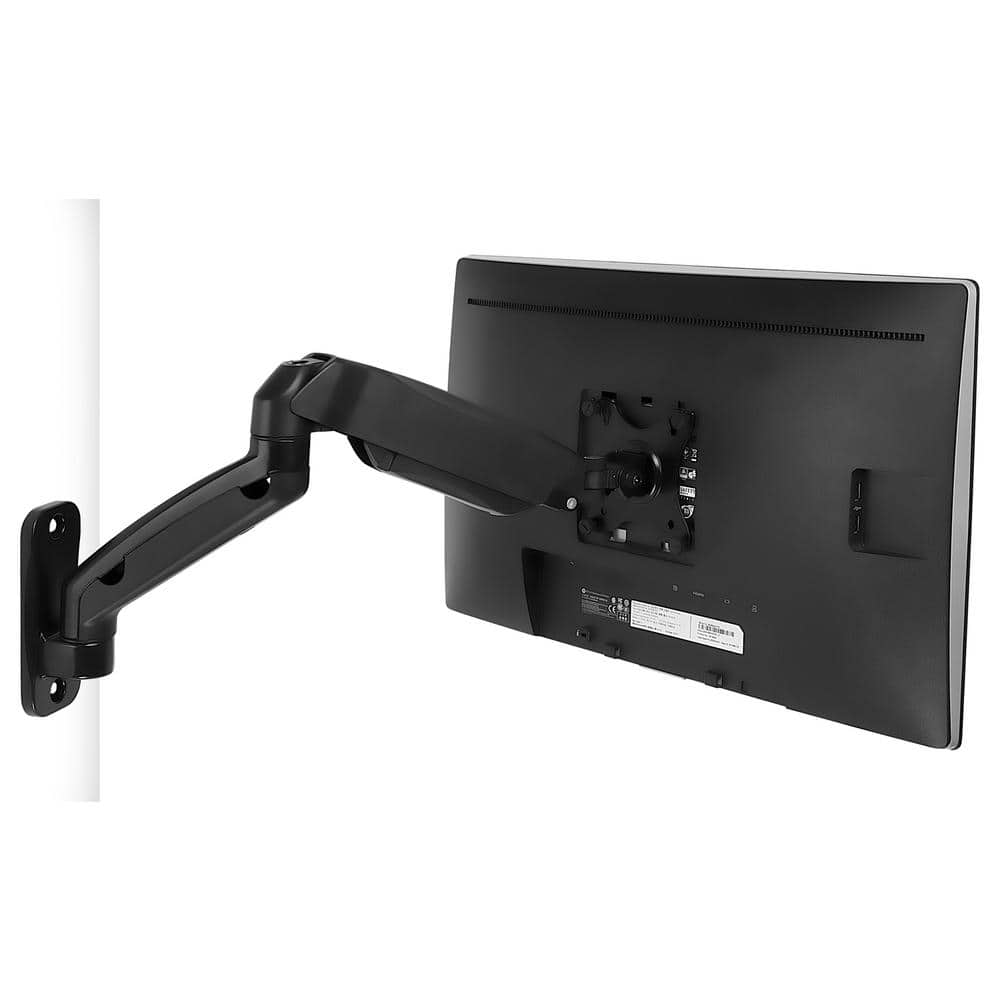 Black Adjustable Full Motion Wall Mount Monitor Arm
