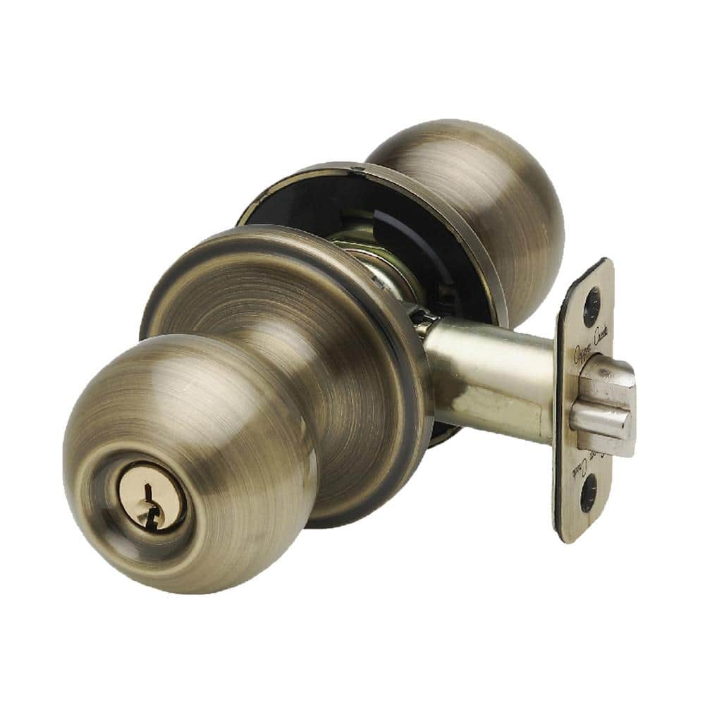 Copper Creek Ball Antique Brass Entry Door Knob BK2040AB - The Home Depot