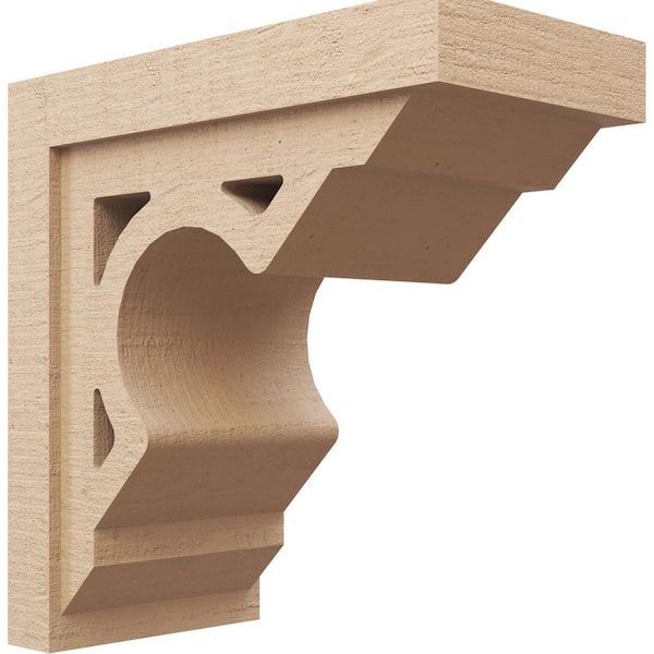 Ekena Millwork 10 in. x 20 in. x 20 in. Classic Sheridan Rough Cedar Woodgrain TimberThane Corbel, Primed Tan