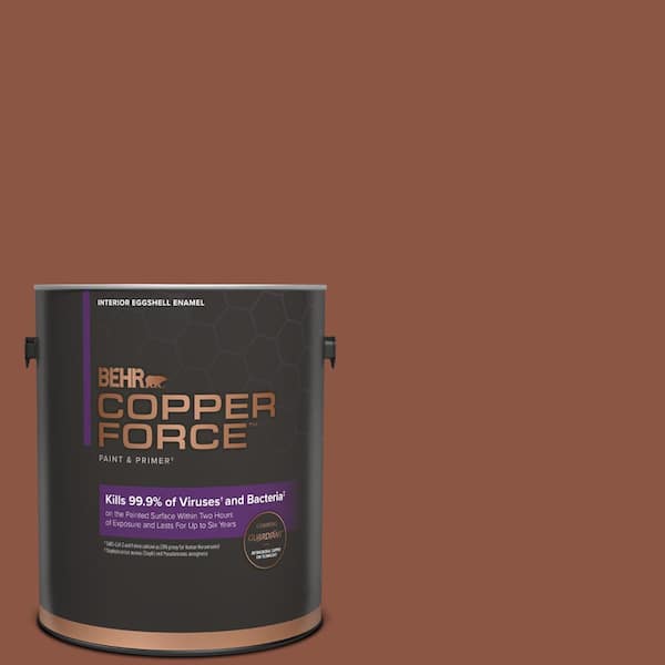 COPPER FORCE 1 gal. #S180-7 True Copper Eggshell Enamel Virucidal and Antibacterial Interior Paint & Primer