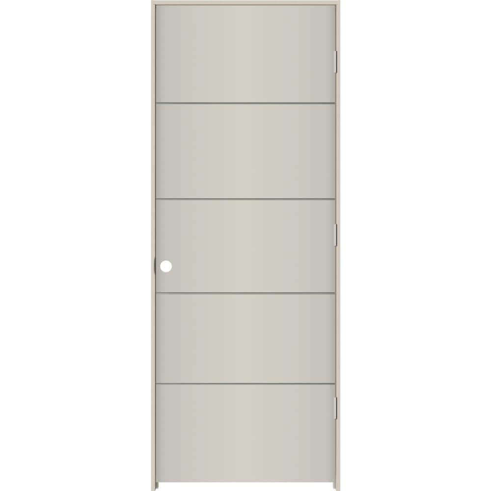 32 in. x 80 in. Left-Hand Hollow Core Ash Composite Single Prehung Interior Door