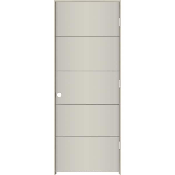 JELD-WEN 32 in. x 80 in. Left-Hand Hollow Core Ash Composite Single Prehung Interior Door