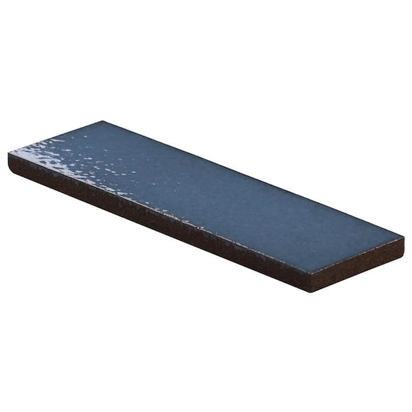 Ivy Hill Tile Vibe Blue Steel 2.36 in. x 7.87 in. Glossy Lava 