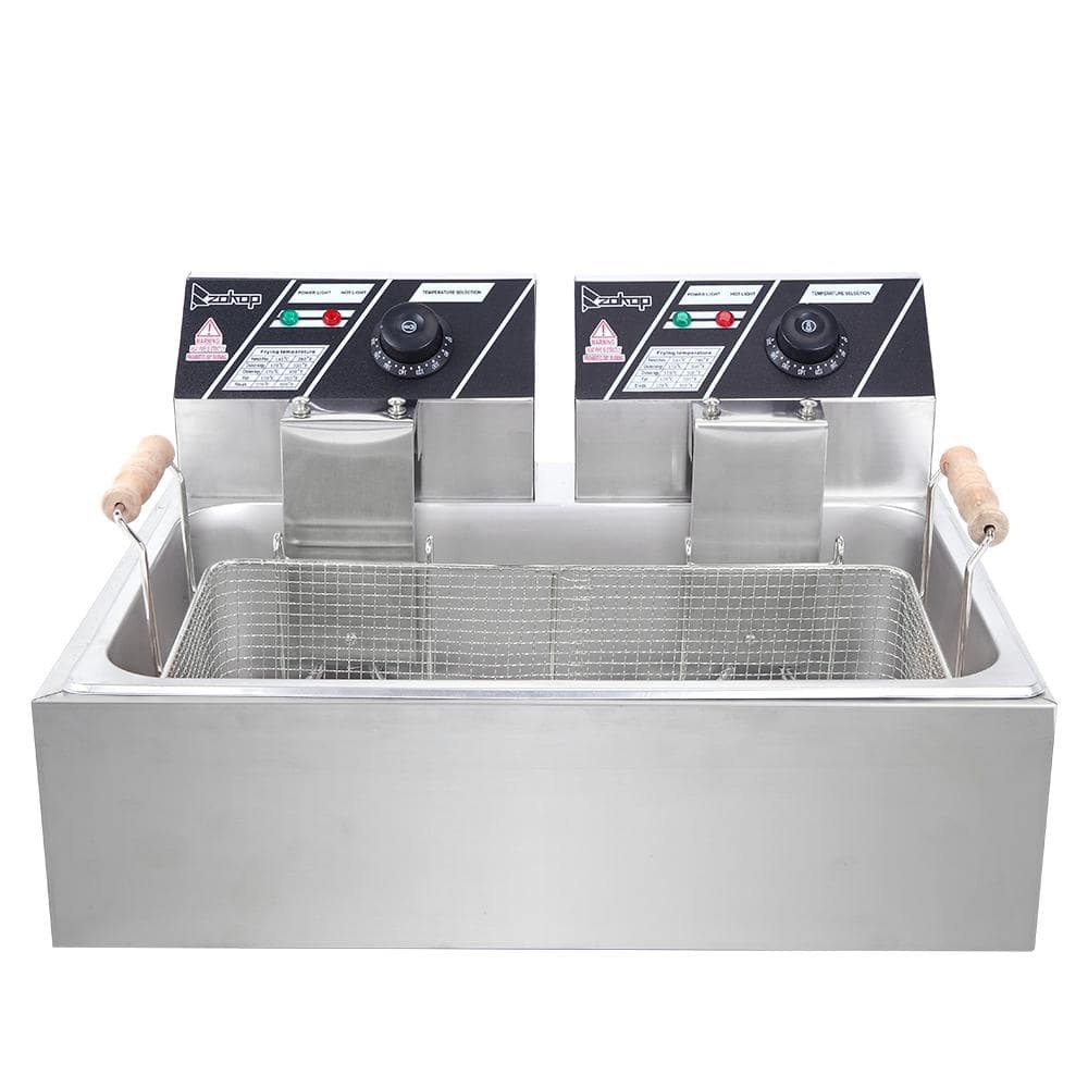 Karl home 12.7 qt. Stainless Steel Single Basket Electric Deep Fryer ...