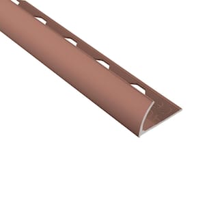 Novocanto Matt Copper 1/2 in. x 98-1/2 in. Aluminum Tile Edging Trim