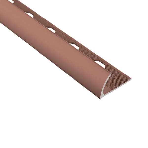 EMAC Novocanto Matt Copper 1/2 in. x 98-1/2 in. Aluminum Tile Edging Trim
