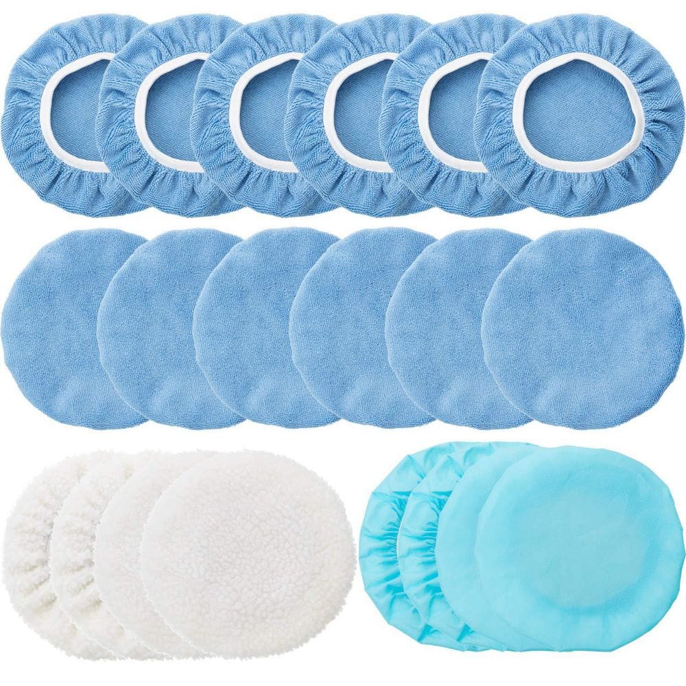 Microfiber Fleece Polisher Pad Bonnet with Wax Removal Polishing Feature for Car Orbital Buffer (20 Piece Pack) price history on PriceWatchPro