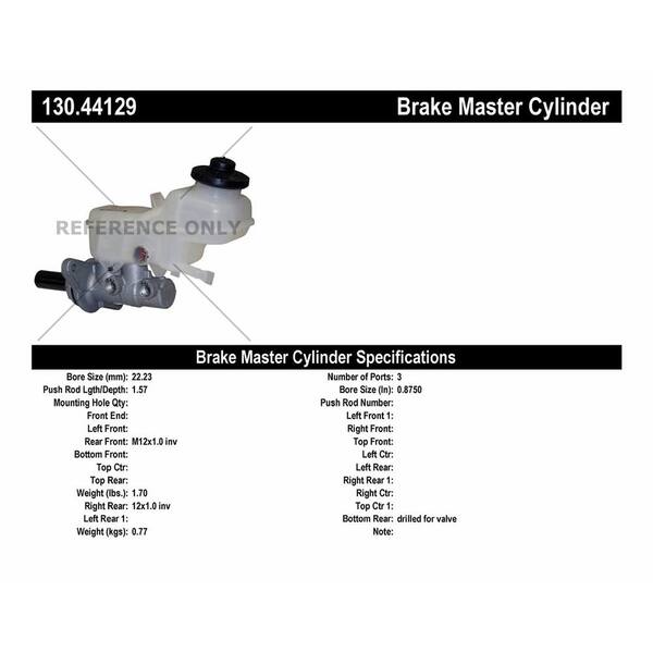 Centric Parts Brake Master Cylinder