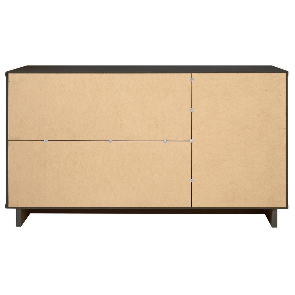 Granville Dark Gray Modern 3-Drawer Buffet Sideboard