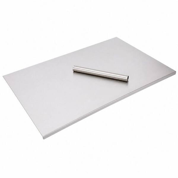 31.5 in. x 22.8 in. Large Steel Chopping Board with Lip, Metal Noodle Board, Pastry Board, Kneading Dough Board