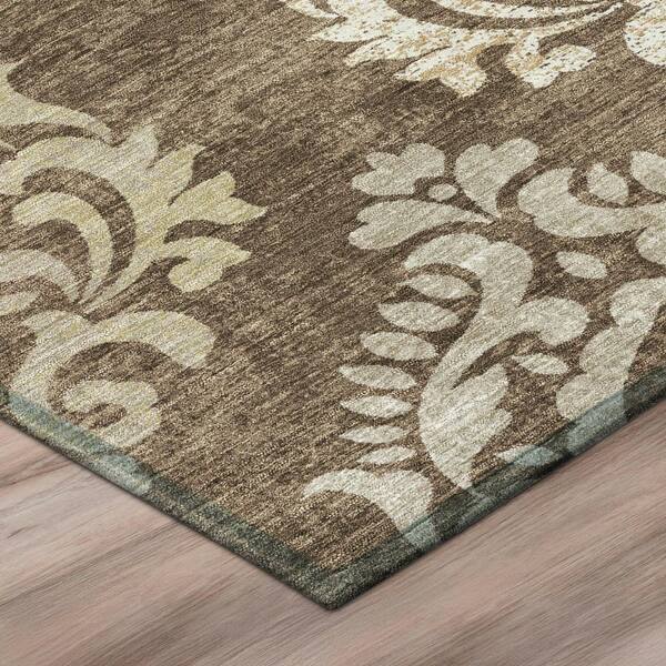 Chantille Machine Washable Indoor/Outdoor Abstract ACN3148 Chocolate 2 ft. x 7 ft. Runner Rug
