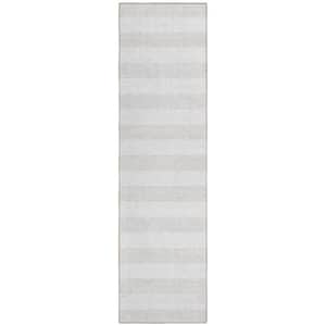 Chantille ACN528 Ivory 2 ft. 3 in. x 7 ft. 6 in. Machine Washable Indoor/Outdoor Geometric Runner Rug