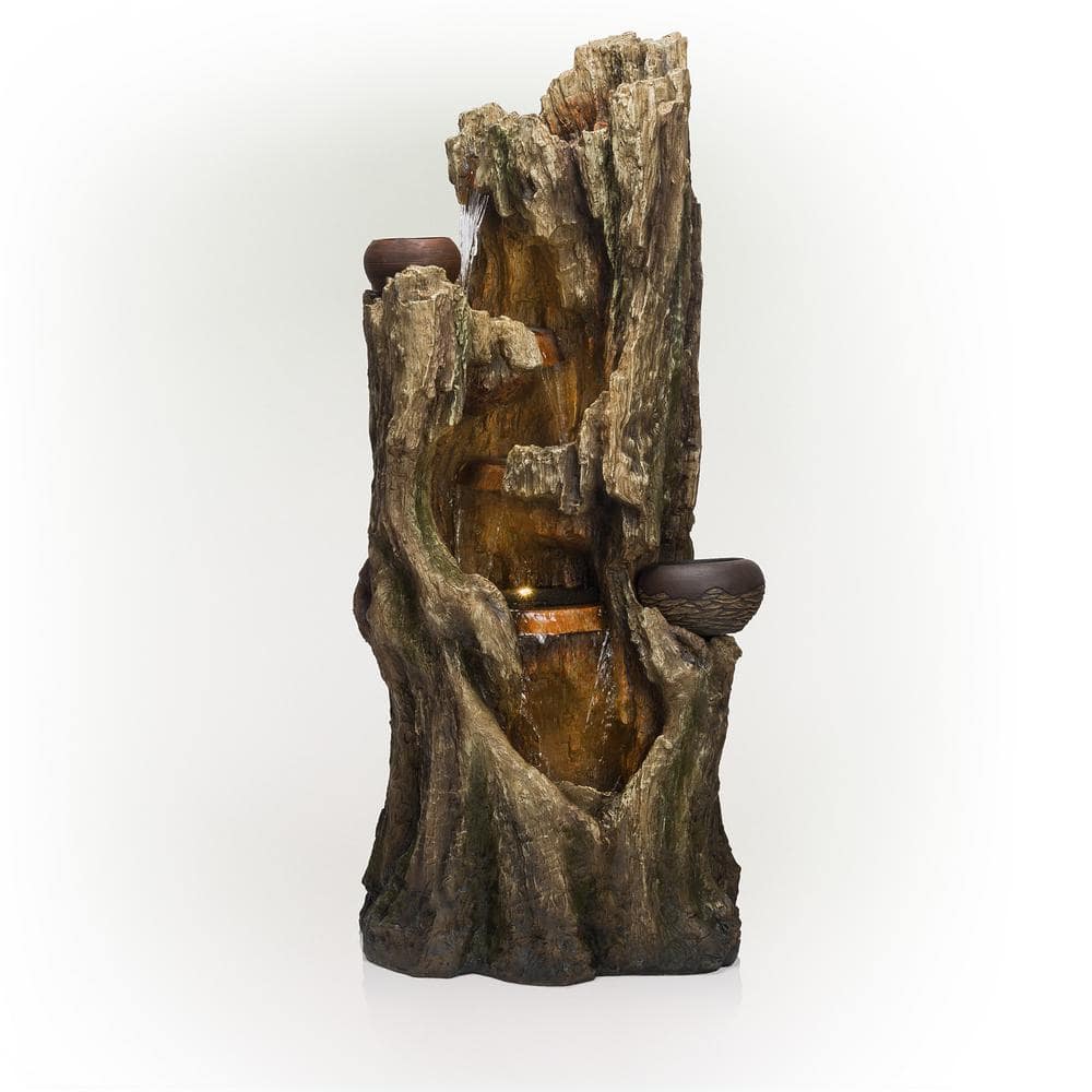 52 in. Tall Indoor/Outdoor Waterfall Willow Tree Fountain with LED Lights price history on PriceWatchPro