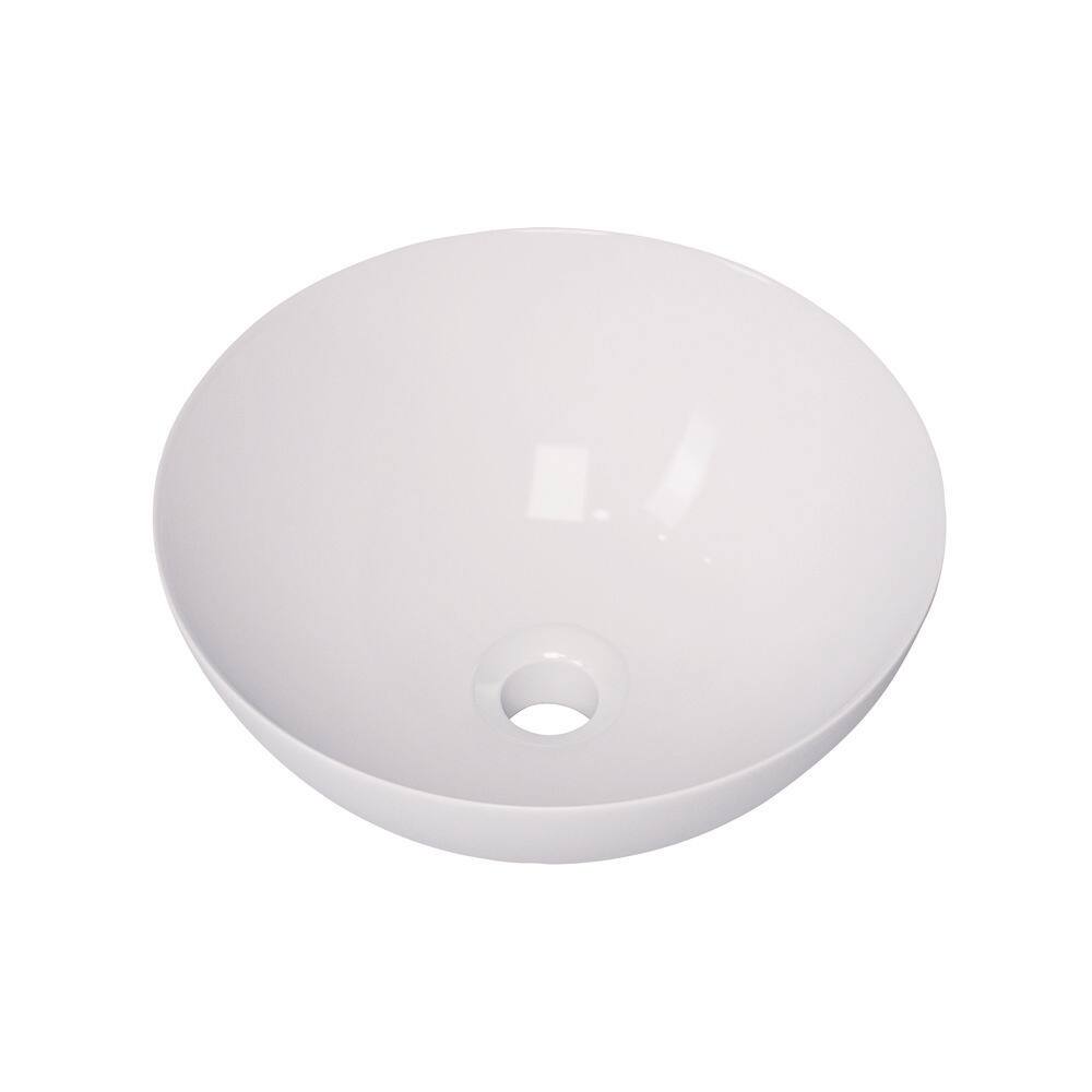 Cymira Round 15 in. Vessel Bathroom Sink in White Ceramic Fireclay price history on PriceWatchPro
