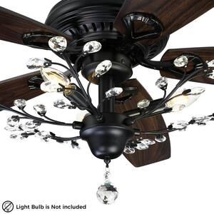 Henderson 52 in. LED Indoor Black DC Motor Chandelier Ceiling Fan with Light Kit and Remote Control