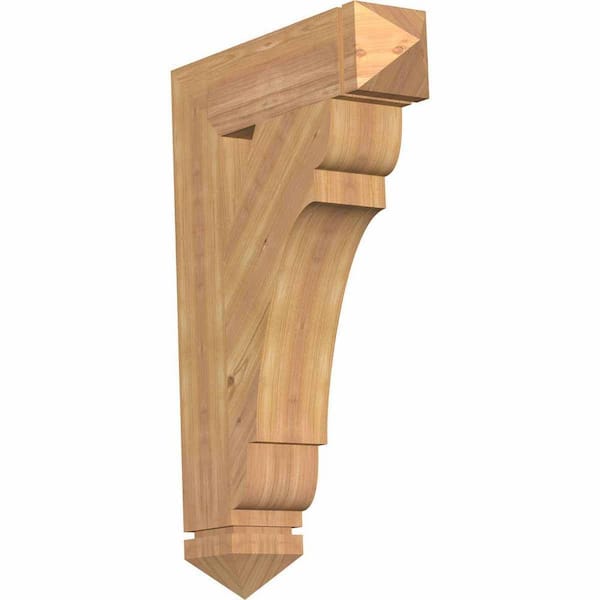 Ekena Millwork 5.5 in. x 36 in. x 24 in. Western Red Cedar Olympic Arts and Crafts Smooth Bracket