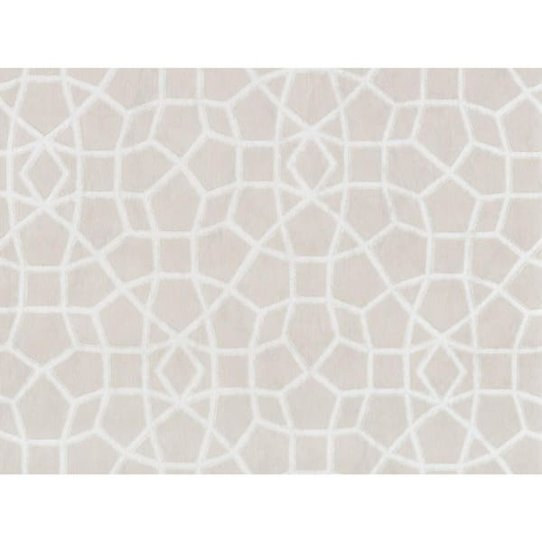 York Wallcoverings Ronald Redding Cream Sculptural Web Paper Unpasted Matte Wallpaper 27 in. x 27 ft.