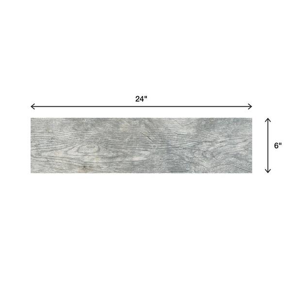 Marazzi Montagna Dapple Gray 6 in. x 24 in. Porcelain Floor and