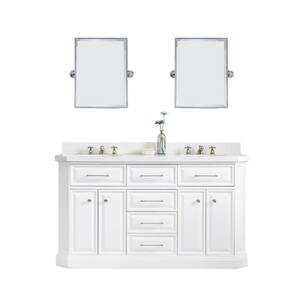 Water Creation Palace 72 in. W Bath Vanity in Pure White with Quartz ...