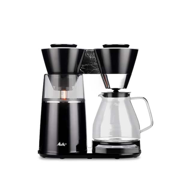 https://images.thdstatic.com/productImages/e4f43d96-c9b3-4268-bb88-a95be8260a9e/svn/glossy-black-chrome-melitta-manual-coffee-makers-mcm002wulgb1-64_600.jpg