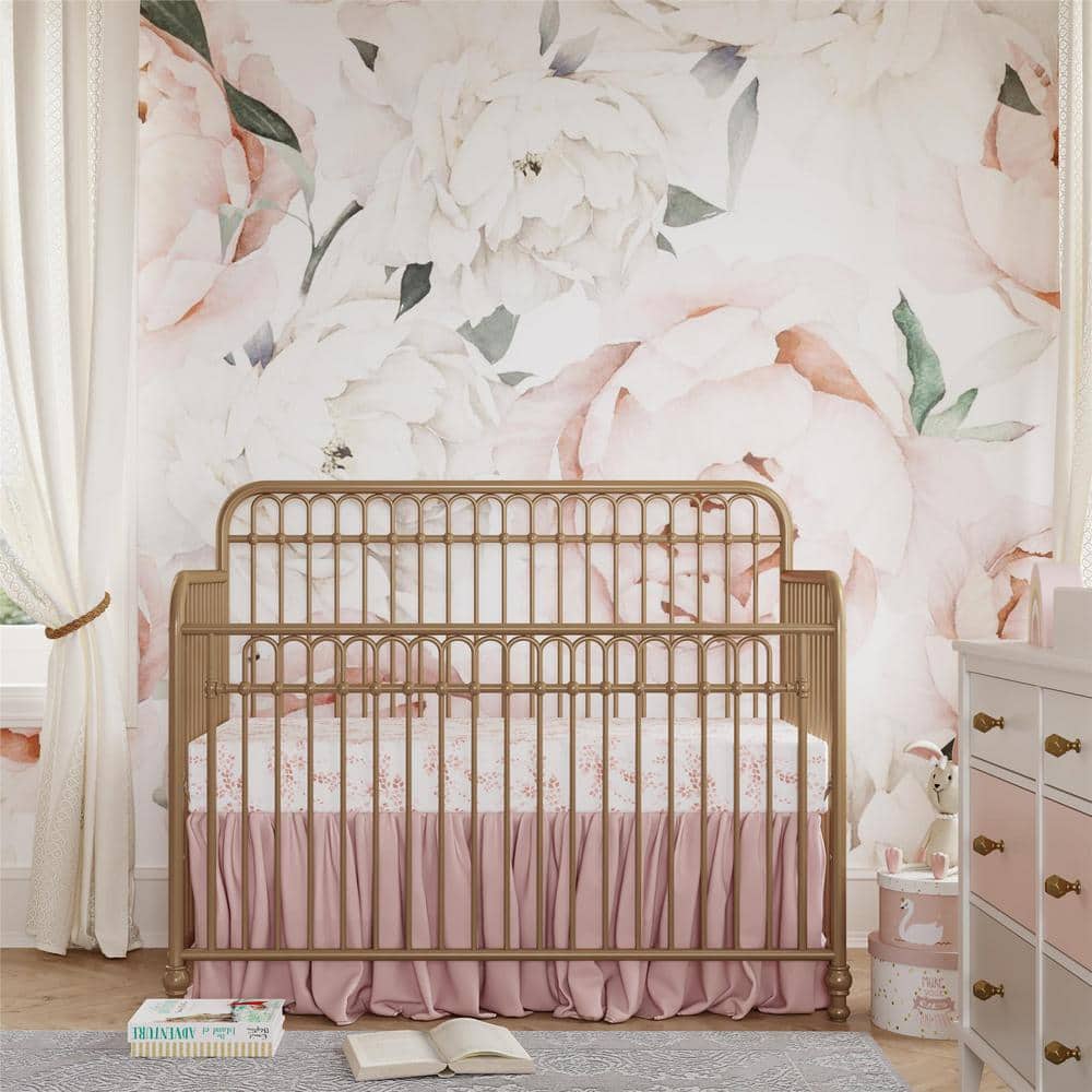 Gold Metal 3-in-1 Convertible Crib with Arched Frame