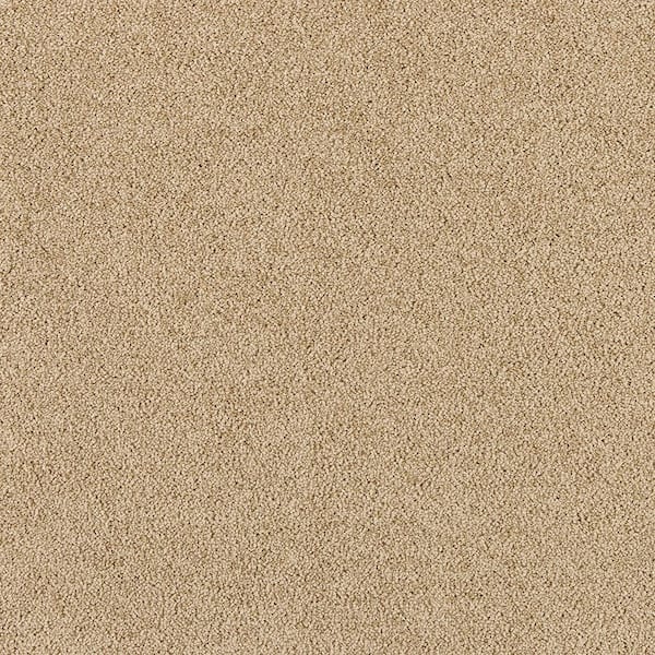 Home Decorators Collection Tailored Trends III Timeless Beige 15 ft. 58 oz. Polyester Textured Installed Carpet