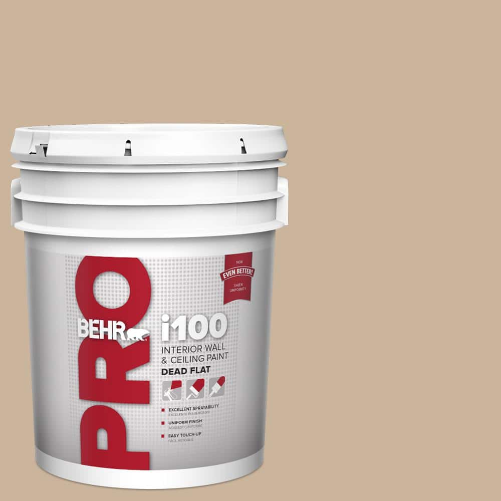 5 gal. #PPU4-07 Mushroom Bisque Dead Flat Interior Paint -  BEHR PRO, ZZ057724