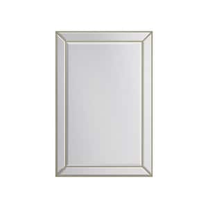 Gail 24 in. W x 36 in. H Large Rectangular Glass Framed Wall Bathroom Vanity Mirror in Beaded
