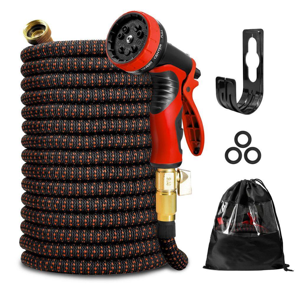 3/4 in. x 100 ft. Lightweight No-Kink Flexible, 10 Spray Nozzles, Expandable Garden Water Hose, Red price history on PriceWatchPro
