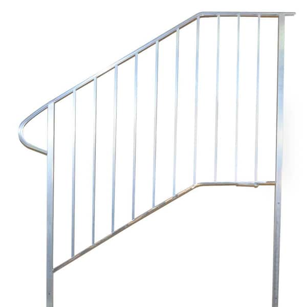 Fence Mild Rails 53 in. x 2 in. x 68 in. Aluminum Fence Railing 11057S-R - The Home Depot