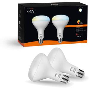 ERIA 65-Watt Equivalent BR30 Dimmable CRI 90 Plus Wireless Smart LED Light Bulb Tunable White (2-Pack)