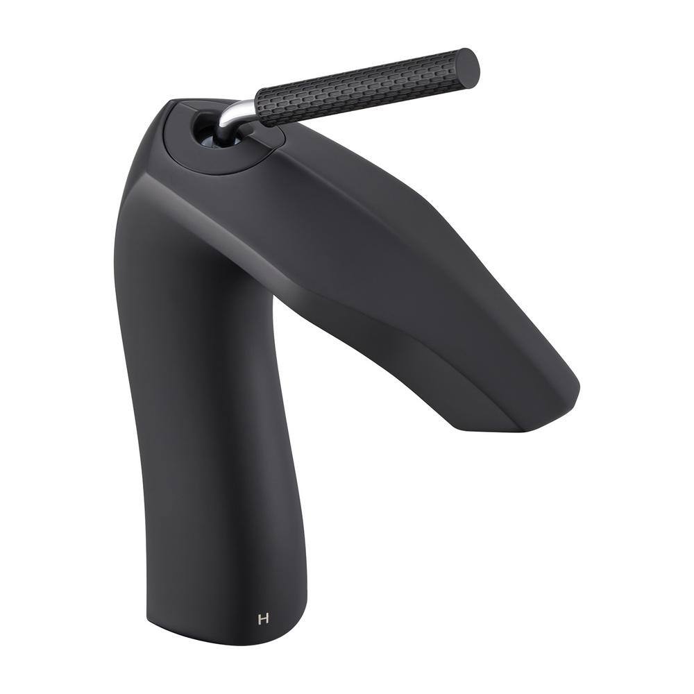 Single Hole Single-Handle Bathroom Faucet in Matte Black