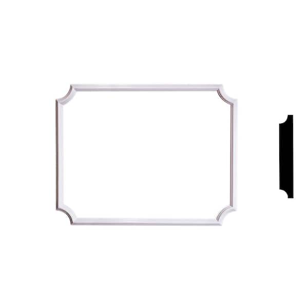 System A with Small Plain Corners 1-1/2 in. x 29 in. x 29 in. Primed Polyurethane Panel Moulding Kit