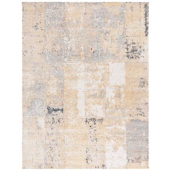 Tiffany 10 ft. x 14 ft. Gold/Silver Abstract Area Rug