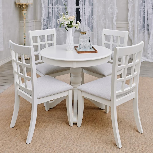 Belluno 120cm Round Dining Table Set With 4 Chairs