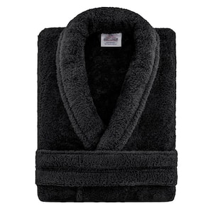 American Soft Linen, Mens and Womens Robes, M-L, Black