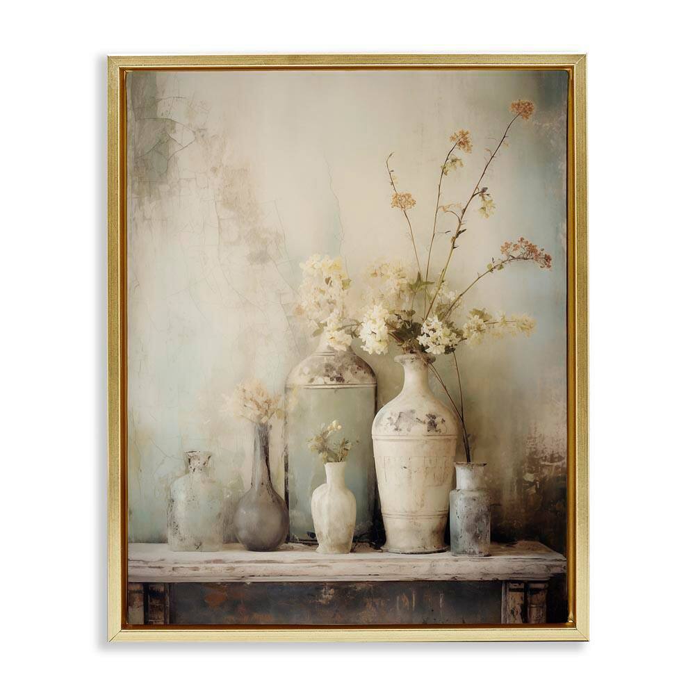 Faded Floral Beauty Still Life by Arlington Prints Gold Floater Frame Nature Graphic Art Print 21 in. x 17 in. price history on PriceWatchPro