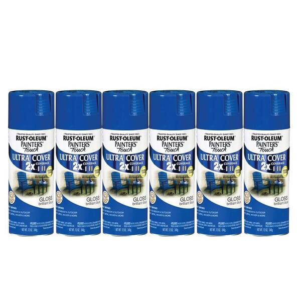 Painter's Touch 12 oz. Gloss Brilliant Blue Spray Paint (6-Pack)-DISCONTINUED