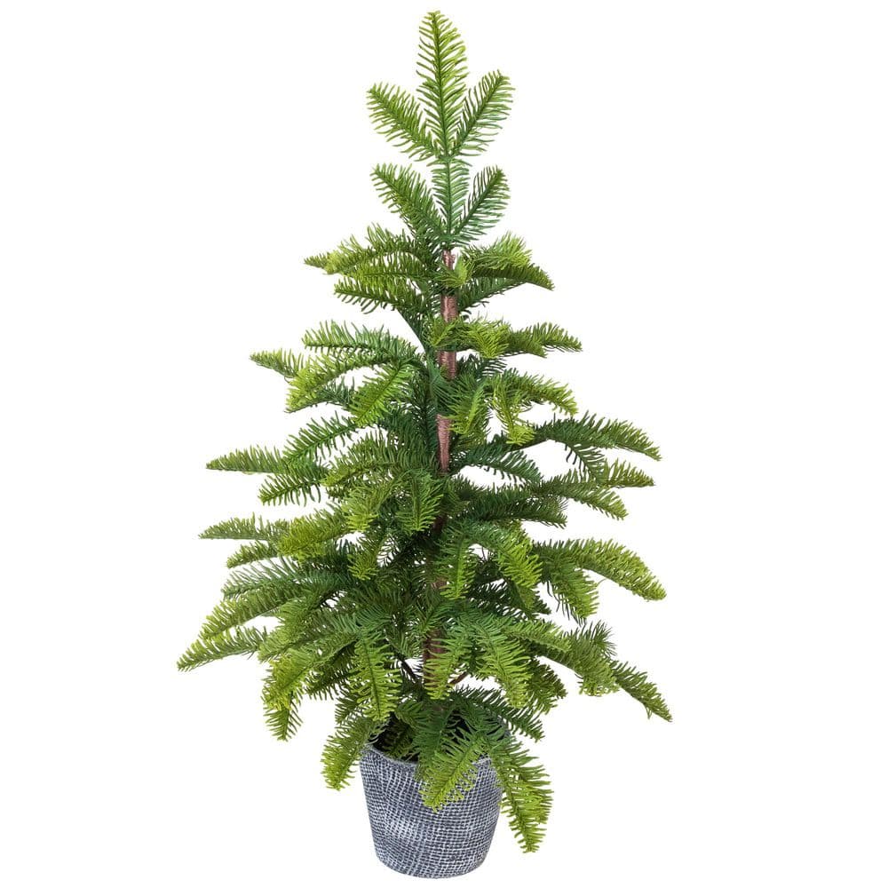 "Pine Artificial Christmas Tree in Round Gingham Pot - 28"" - Unlit" price history on PriceWatchPro