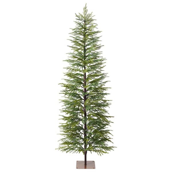 6 ft. Artificial Christmas Cedar Tree Outdoor Indoor Faux Pine Shrubs Plants for Home Office Decor
