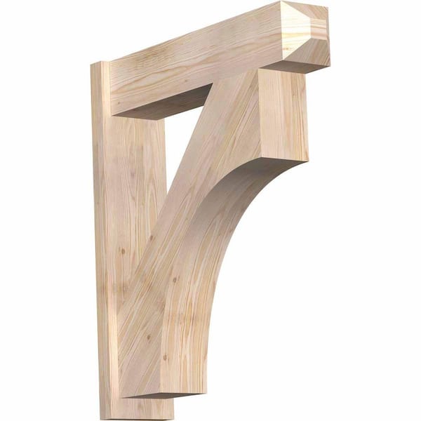 Ekena Millwork 8 in. x 36 in. x 32 in. Douglas Fir Westlake Craftsman Smooth Outlooker