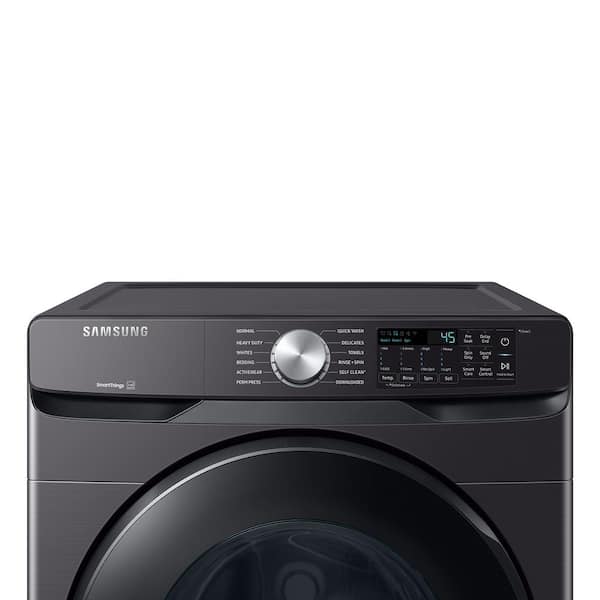 Samsung 5.1 cu.ft. Extra-Large Capacity Smart Front Load Washer with Vibration  Reduction Technology+ in Brushed Black WF51CG8000AV - The Home Depot