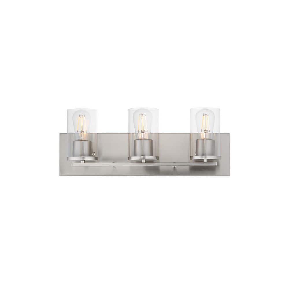 Lateral 20 in. 3 Light Satin Nickel Vanity Light price history on PriceWatchPro