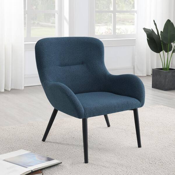 Coaster Calvin Aegean Blue Fabric Accent Chair with Flared Arms - Main Image